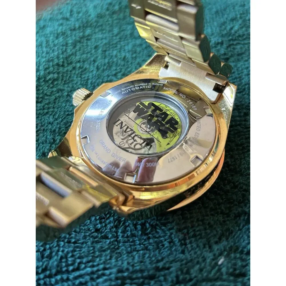 Invicta Star Wars C-3PO Limited Edition 47mm Automatic NH35A Gold Tone Watch 261